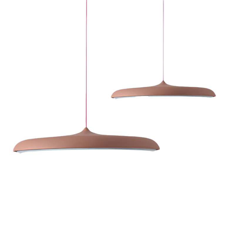Round Metal Pendant Light | Warm LED, Color & Size Options