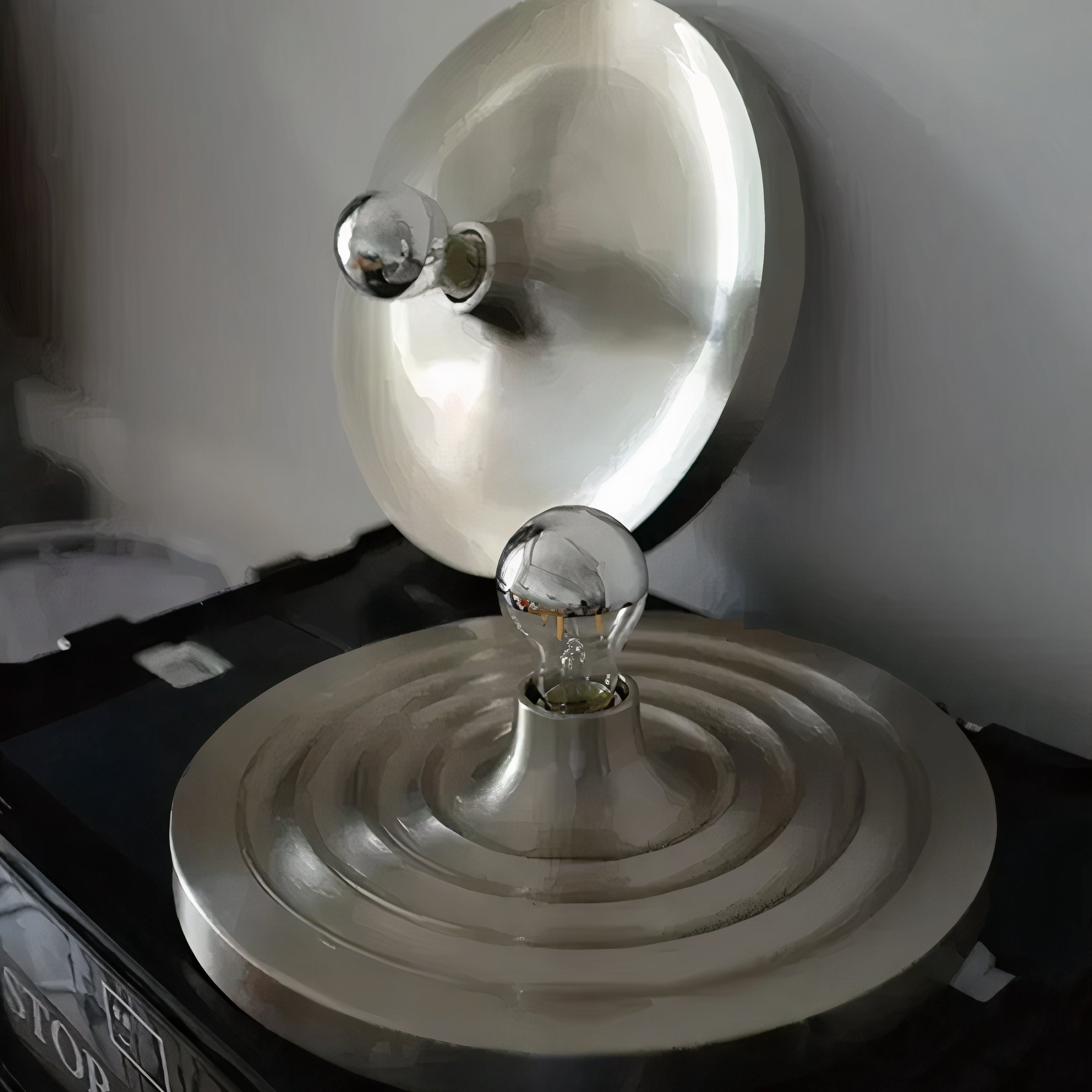 Round Bauhaus Wall Sconce | Integrated LED, Metal and Acrylic