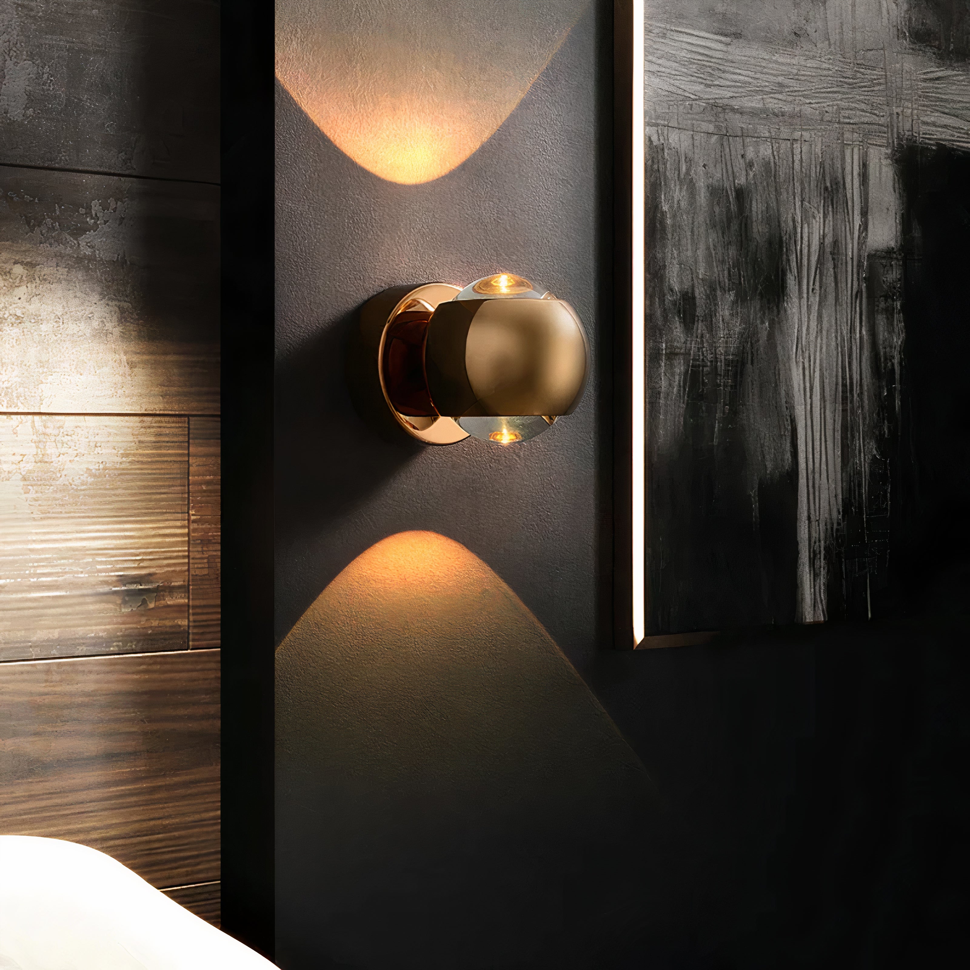 Adjustable Up-Down Wall Sconce | Rotatable G9, Metal and Glass
