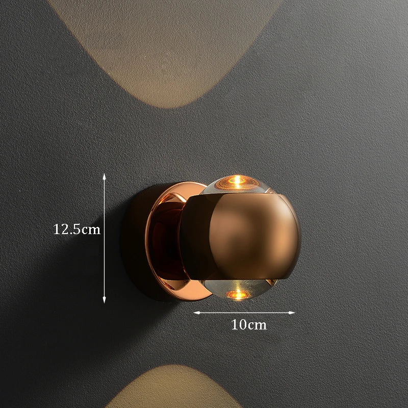 Adjustable Up-Down Wall Sconce | Rotatable G9, Metal and Glass