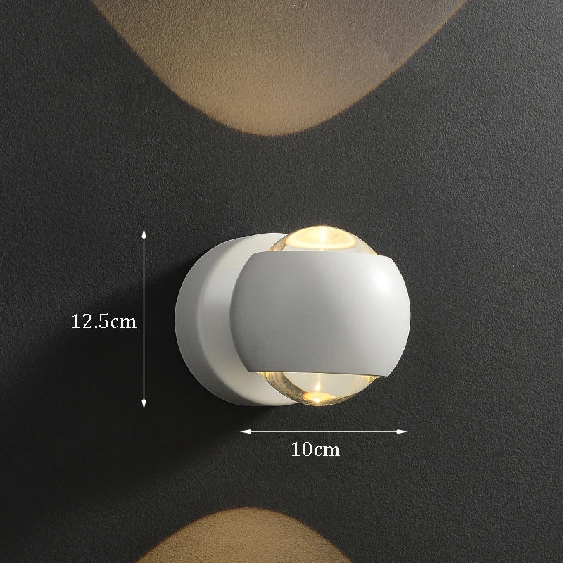 Adjustable Up-Down Wall Sconce | Rotatable G9, Metal and Glass