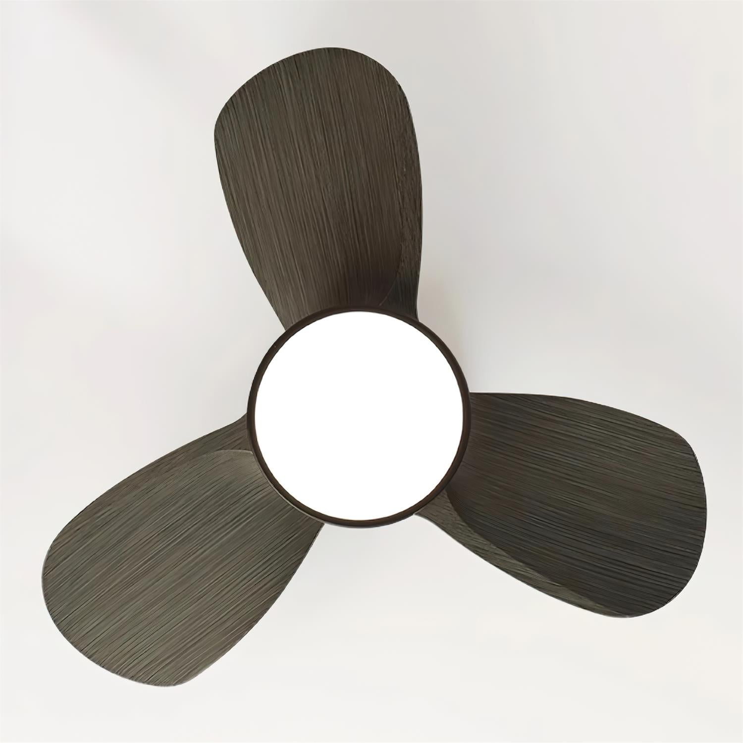 Wood Ceiling Fan with LED Light | Walnut and Nickel, 24 in