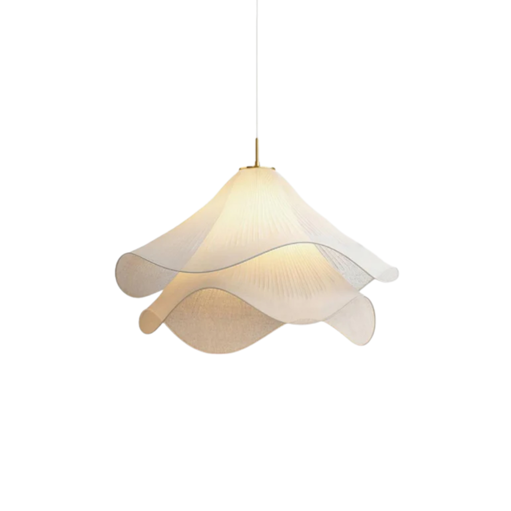 Fabric and Metal Ceiling Light | Minimalist Design, 2 Sizes