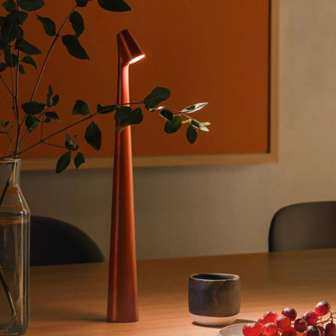 Wireless Wood Table Lamp | Scandinavian Design, Dimmable LED