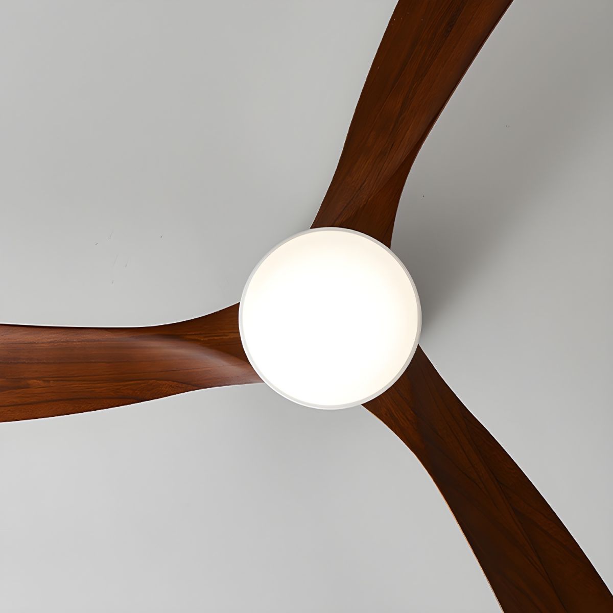 Wood Blade Ceiling Fan with LED Light | DC Motor, Dimmable