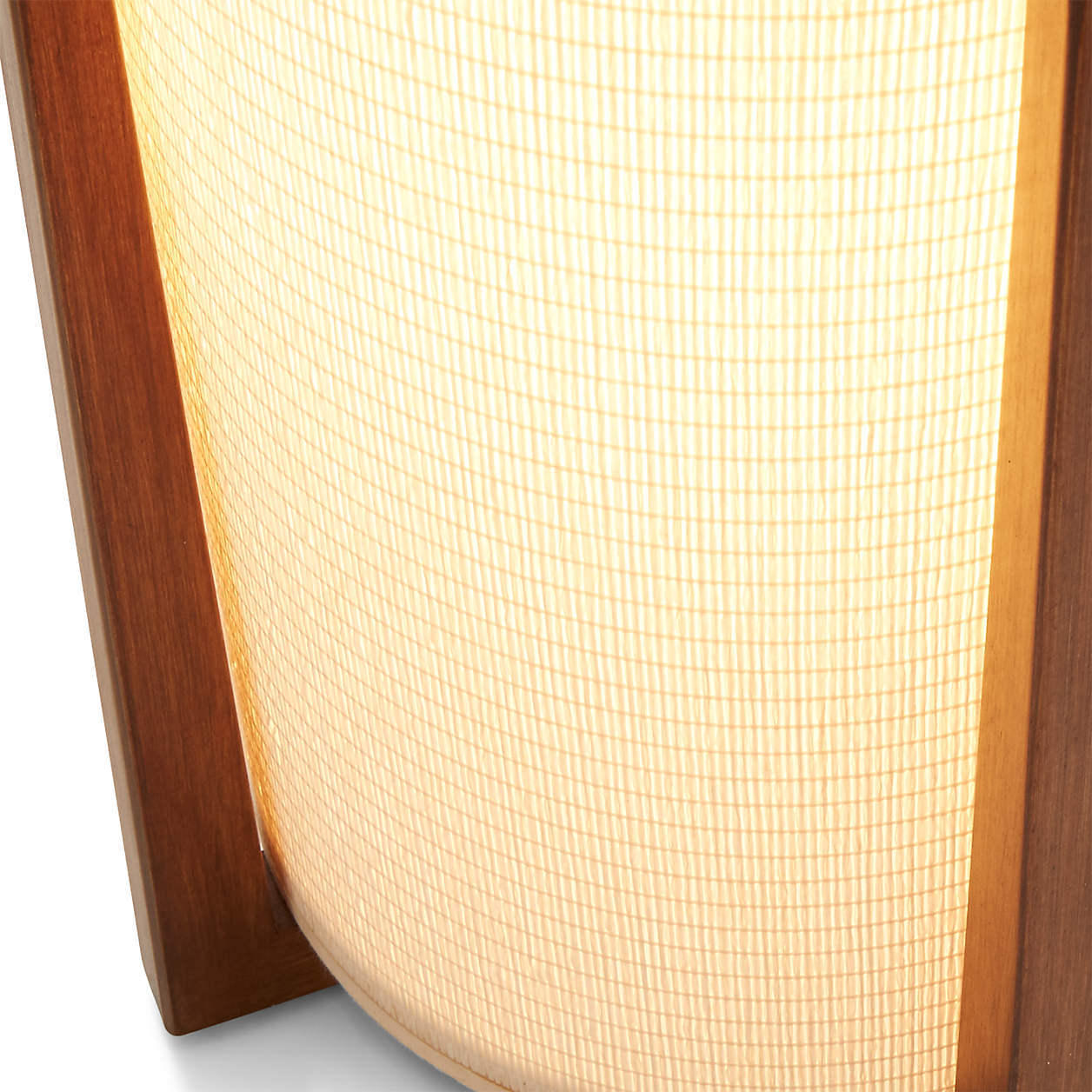 Ash Wood Floor Lamp with Linen Shade | Japandi Style, 47 in