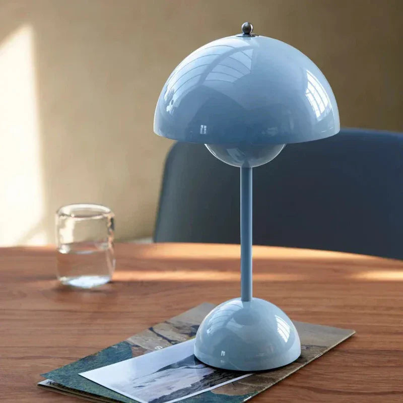 Scandinavian LED Table Lamp | Wireless, Dimmable Metal Design
