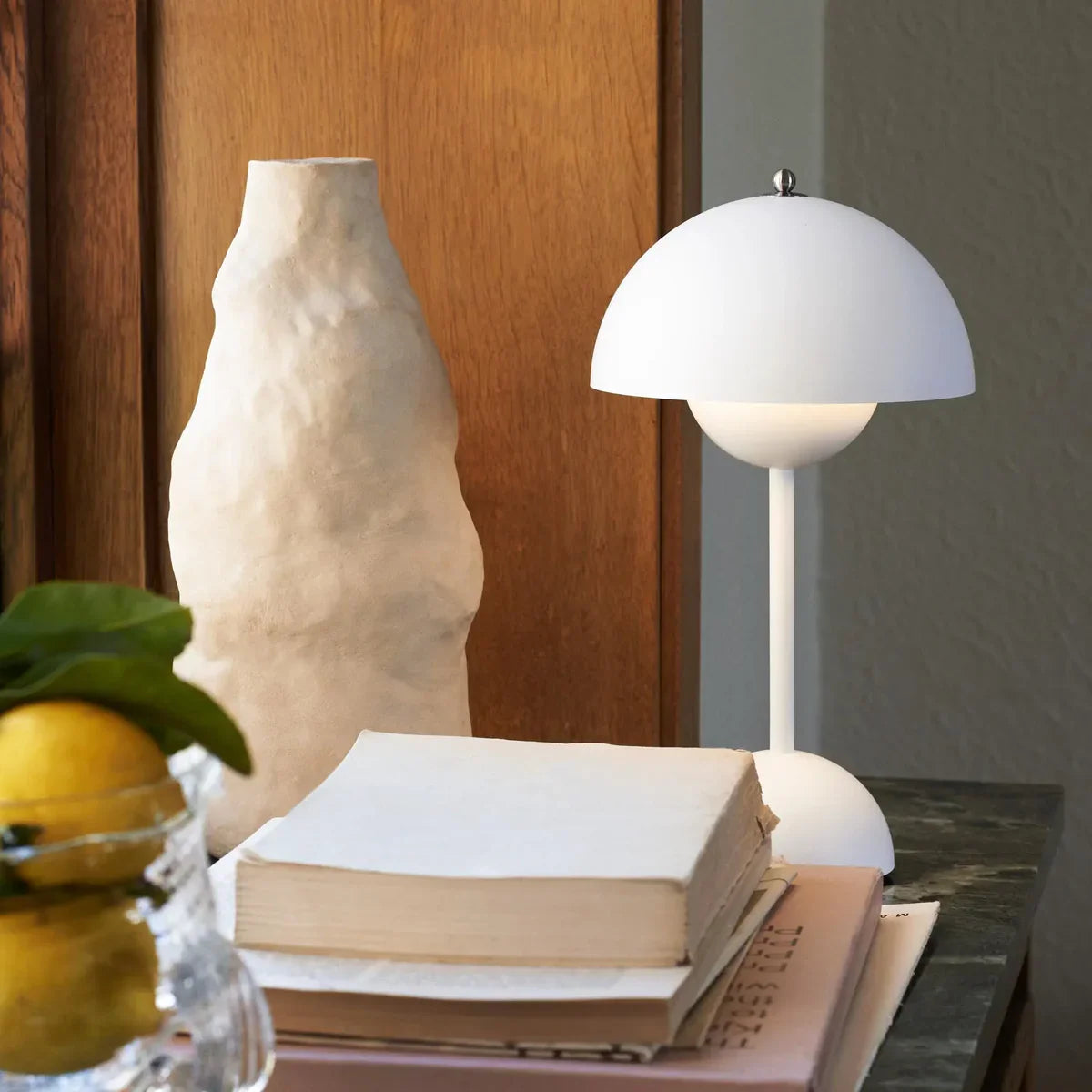 Scandinavian LED Table Lamp | Wireless, Dimmable Metal Design