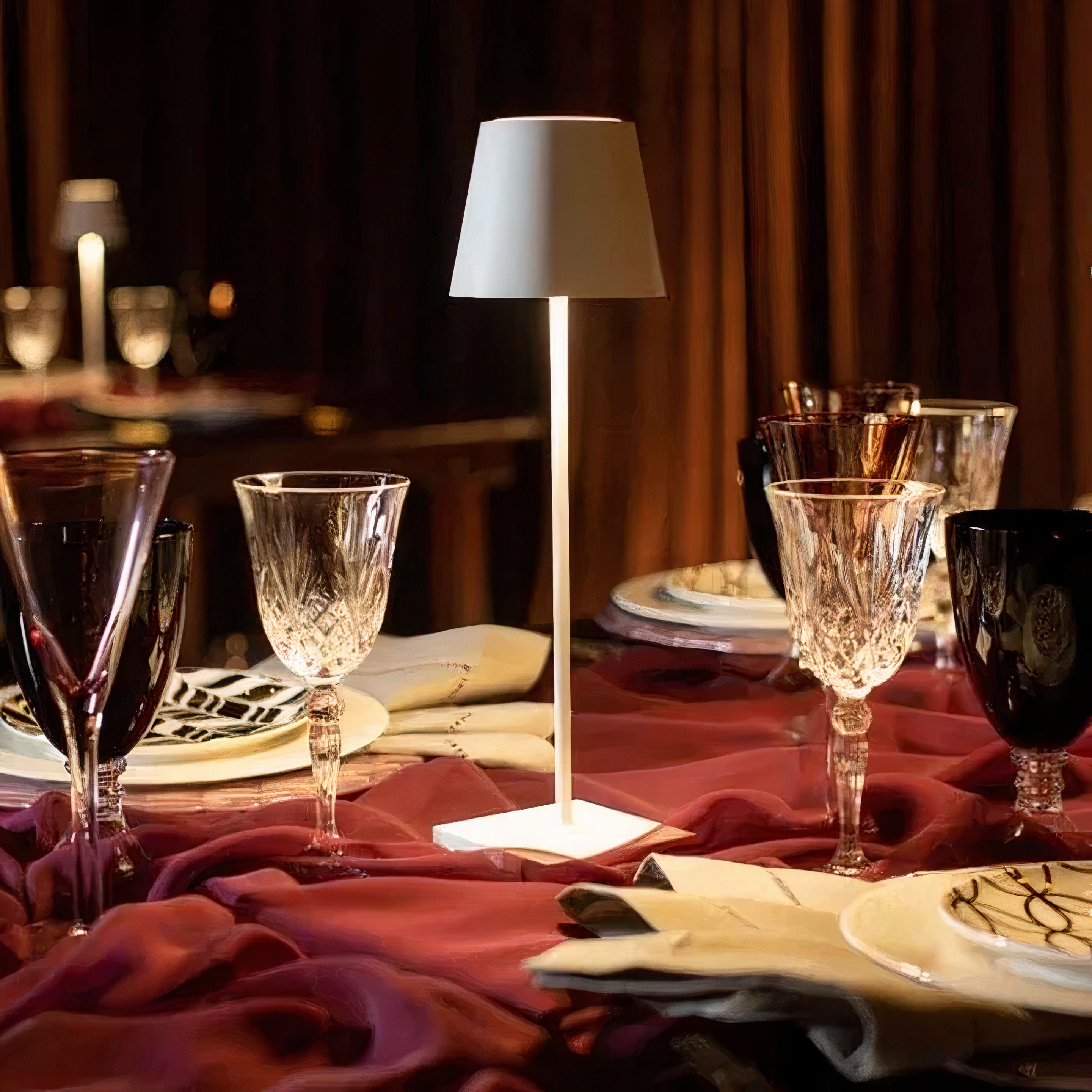 Scandinavian LED Table Lamp | Wireless, Dimmable Aluminum Design