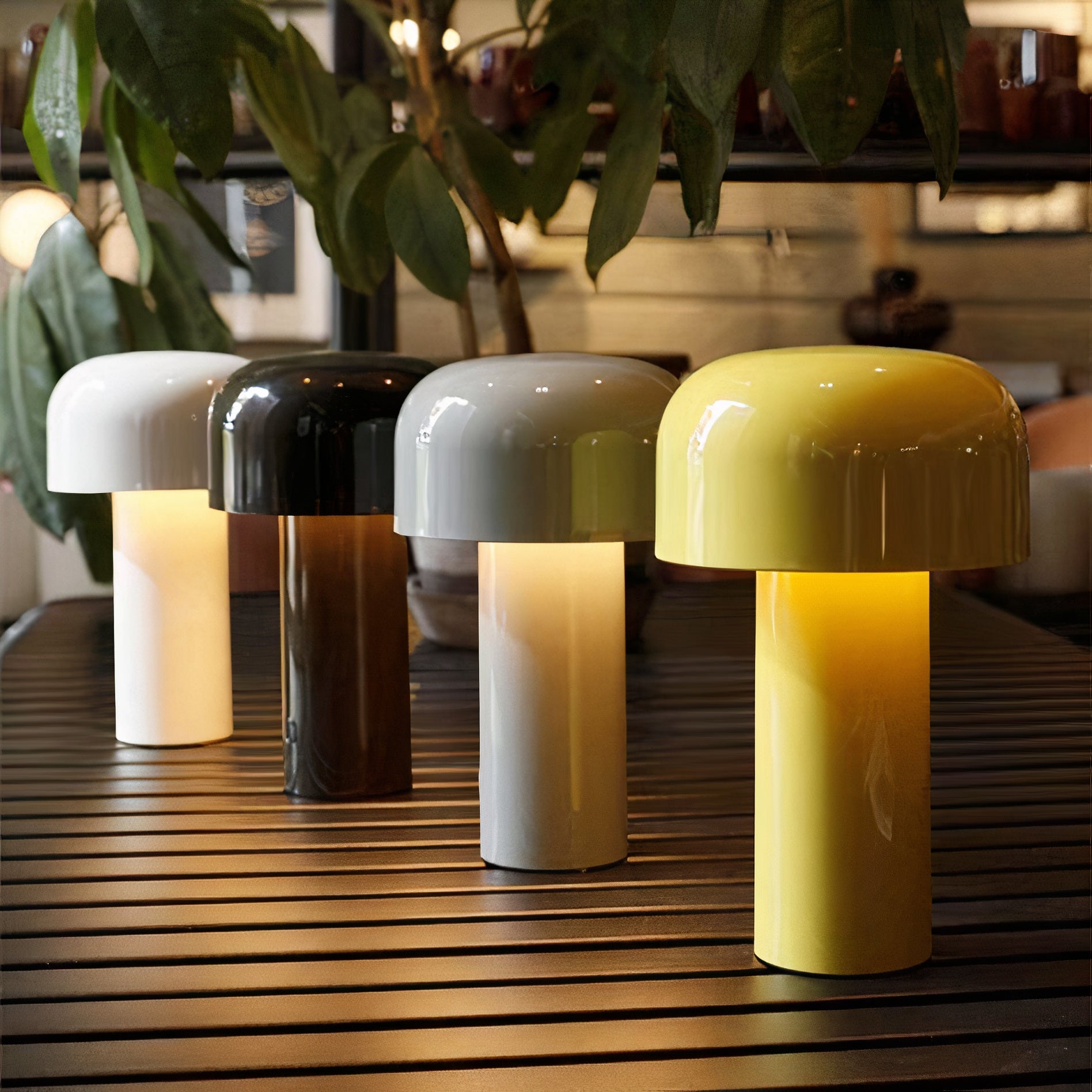 Wireless LED Mushroom Lamp | Touch Dimmable, IP65, Rechargeable