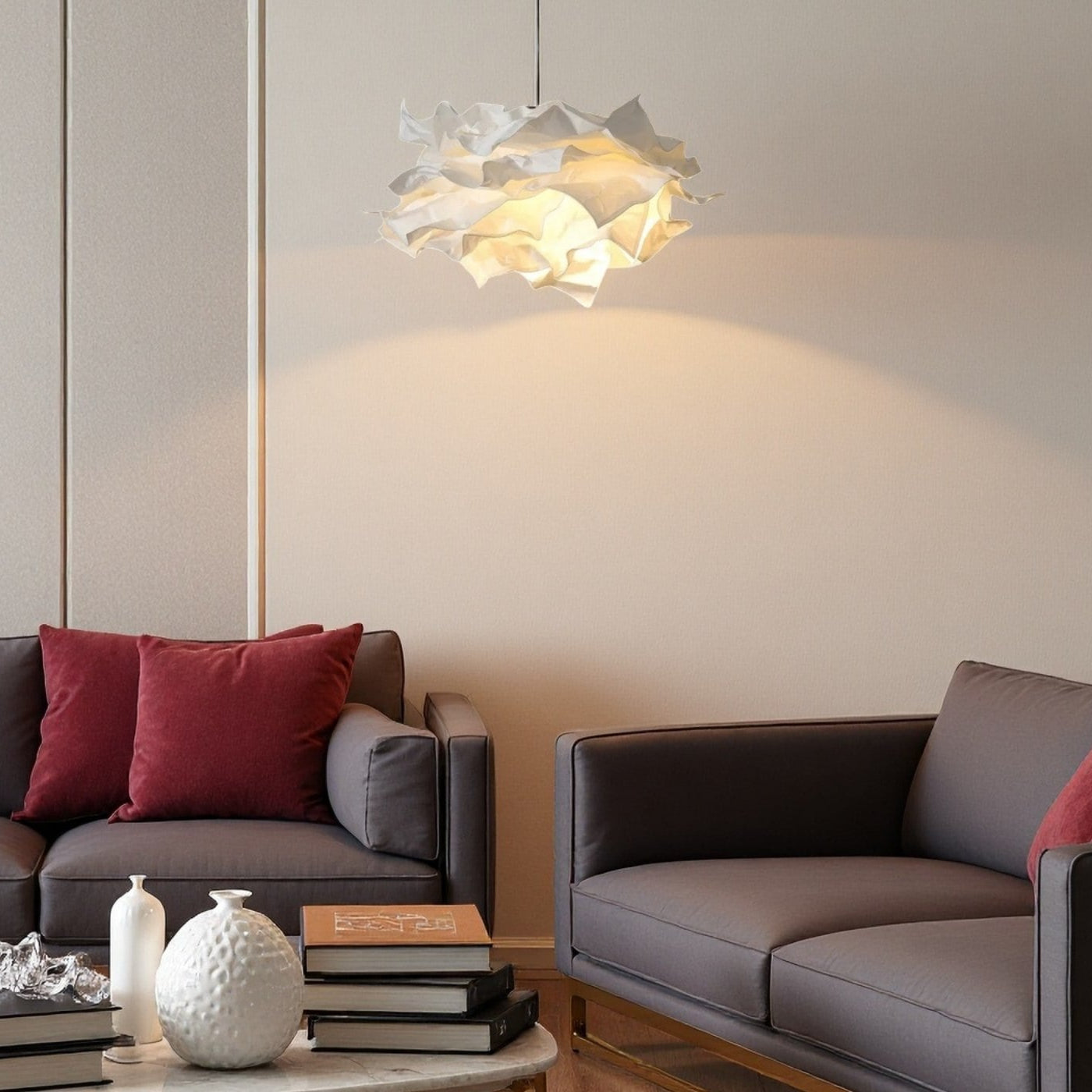 Cloud Paper Pendant Light | Handformed Organic Shape, E27