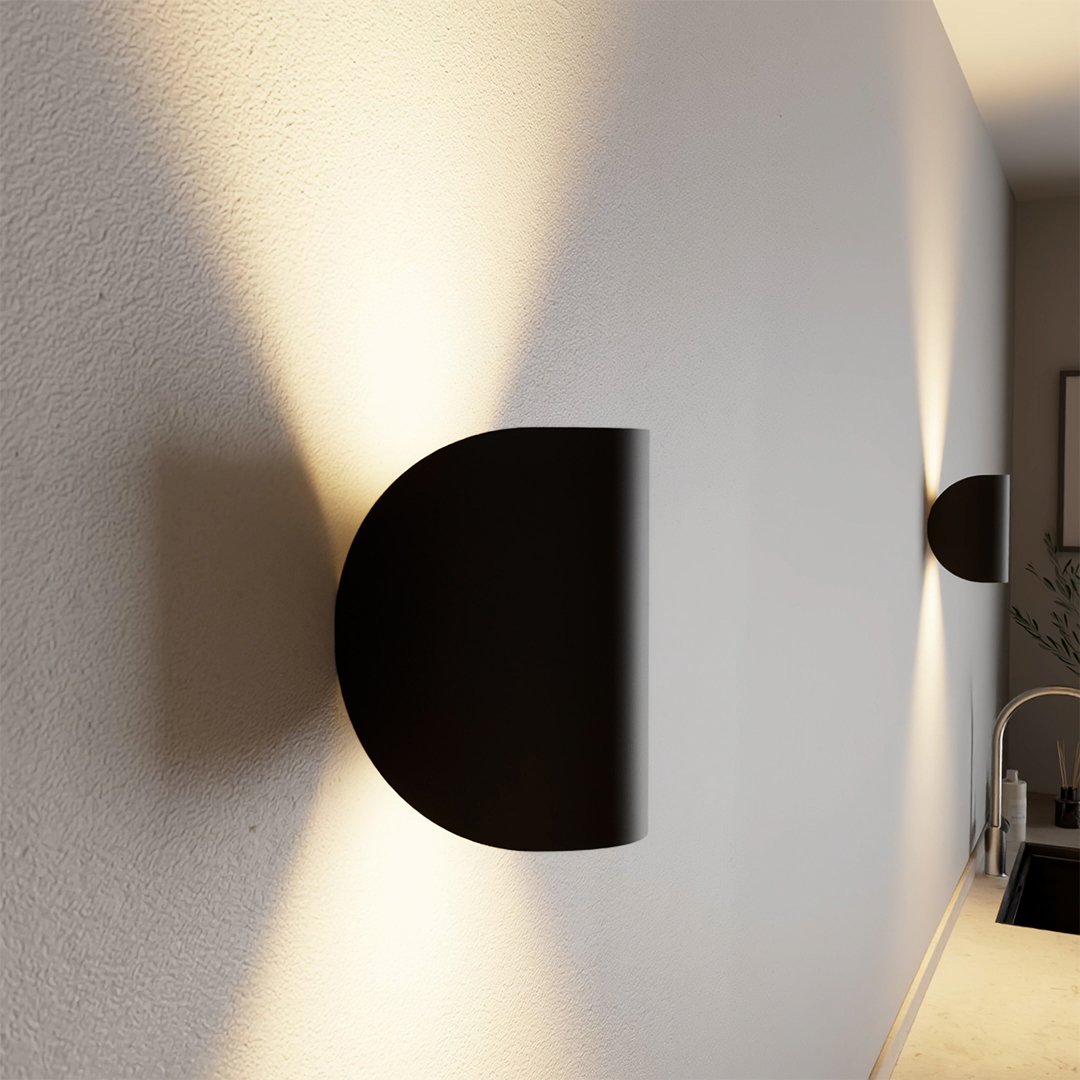 Adjustable Up-Down Wall Sconce | Italian-Inspired, Pivoting Metal Shade