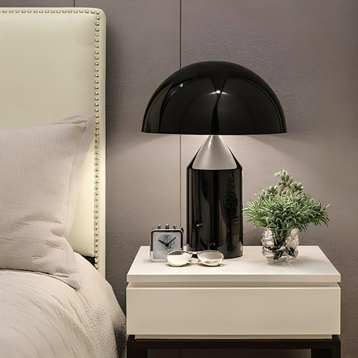 Mushroom Table Lamp | Wireless, Dimmable Metal Design, 3 Colors