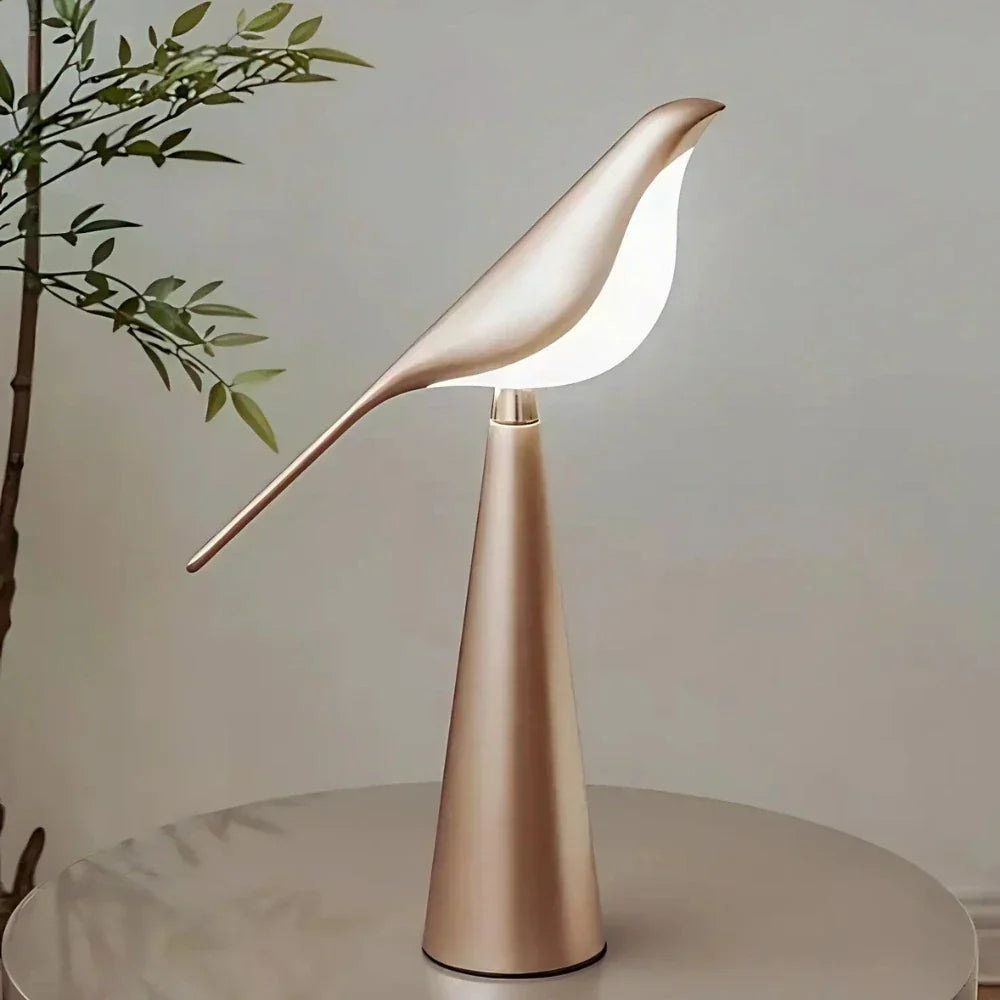 Bird Design LED Table Lamp | Dimmable, 3 Color Temps, USB