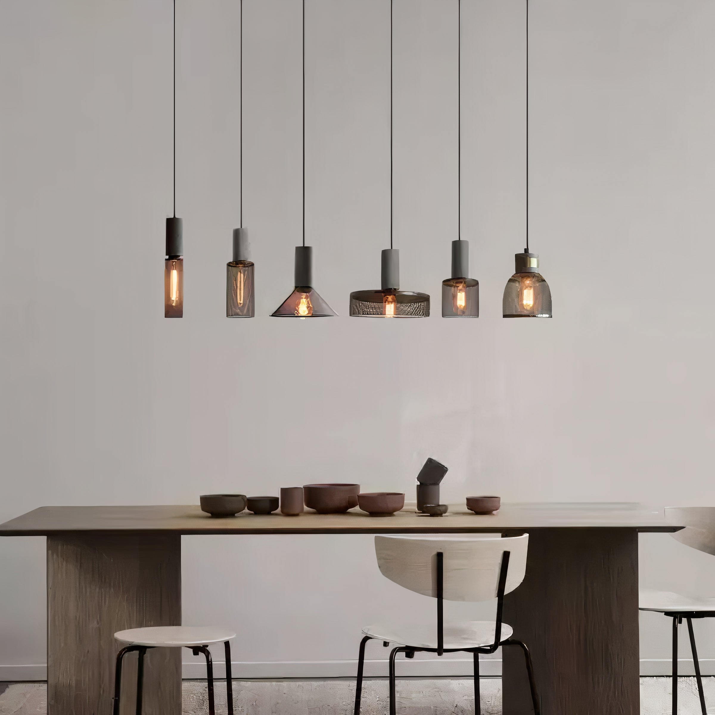 Concrete and Wire Cage Pendant Light | Industrial Mesh Design, E27
