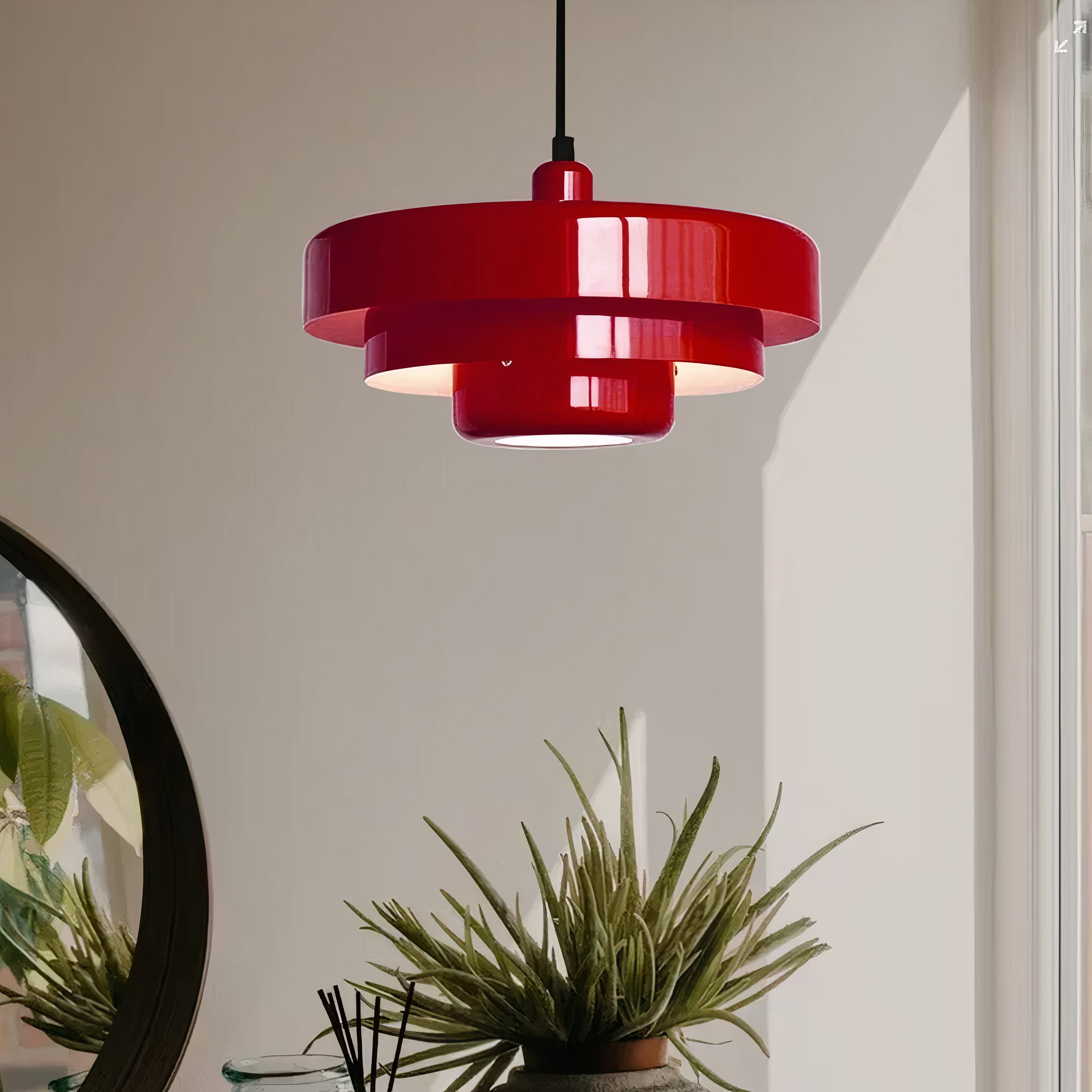 Round Scandinavian Ceiling Light | Metal, E27, Adjustable Pendant