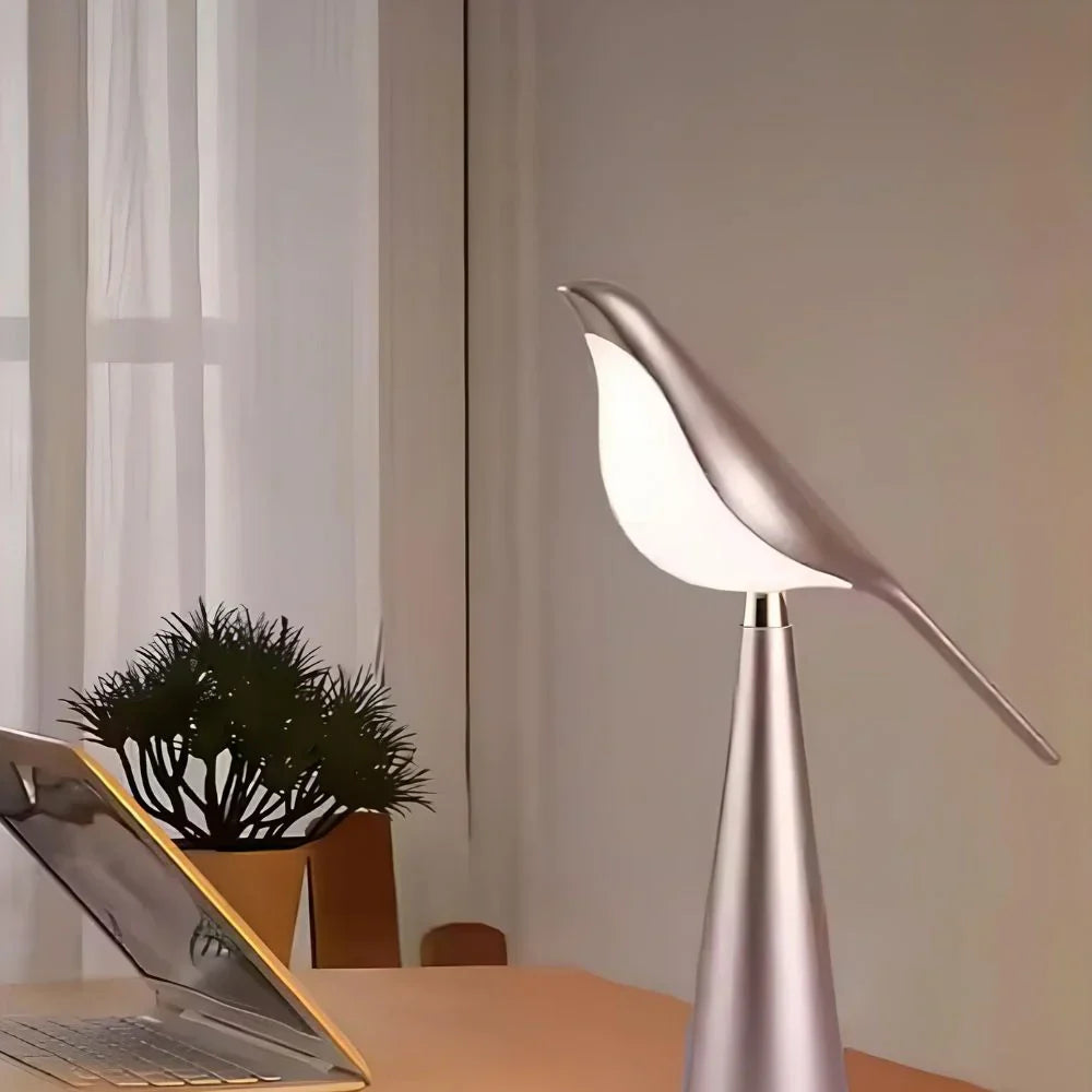 Bird Design LED Table Lamp | Dimmable, 3 Color Temps, USB