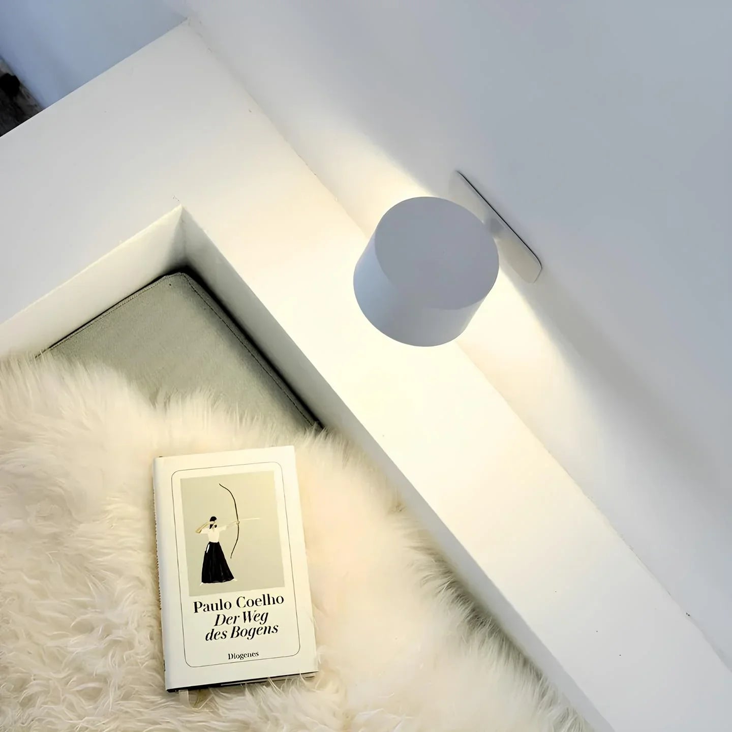Wireless LED Wall Sconce | Rechargeable, Dimmable, 360° Rotatable