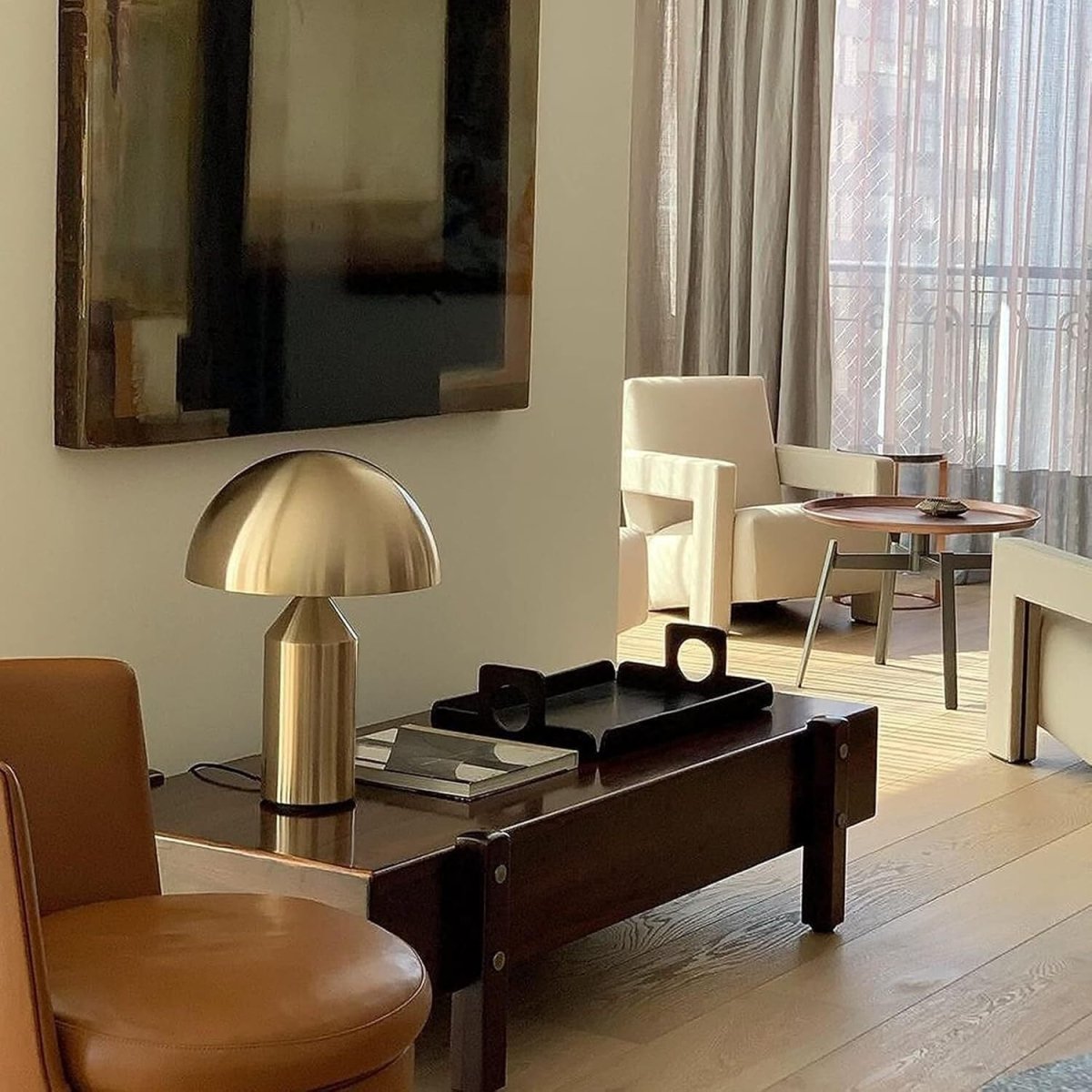 Mushroom Table Lamp | Wireless, Dimmable Metal Design, 3 Colors
