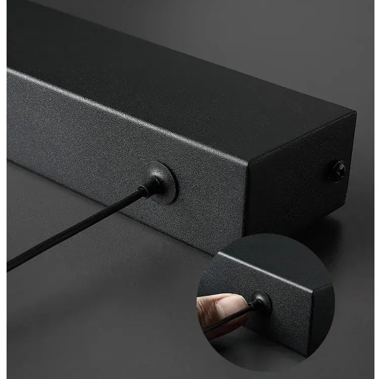 Linear LED Pendant Light | Black, Dimmable with Remote