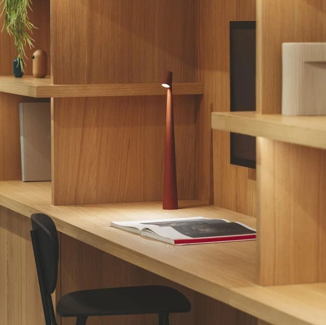 Wireless Wood Table Lamp | Scandinavian Design, Dimmable LED
