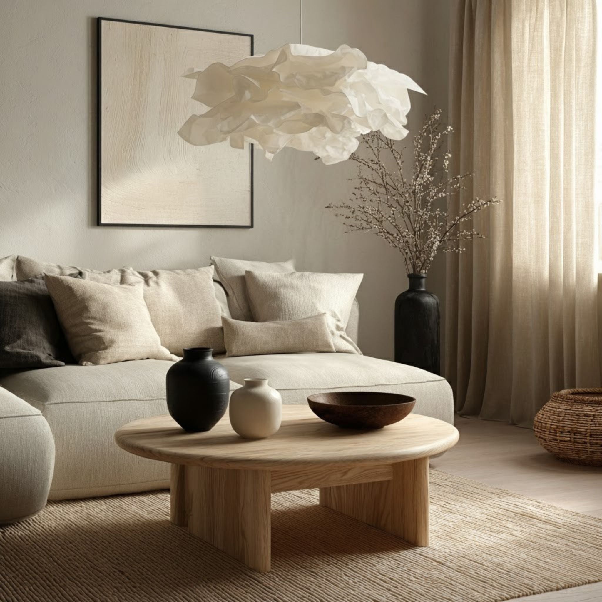 Cloud Paper Pendant Light | Handformed Organic Shape, E27